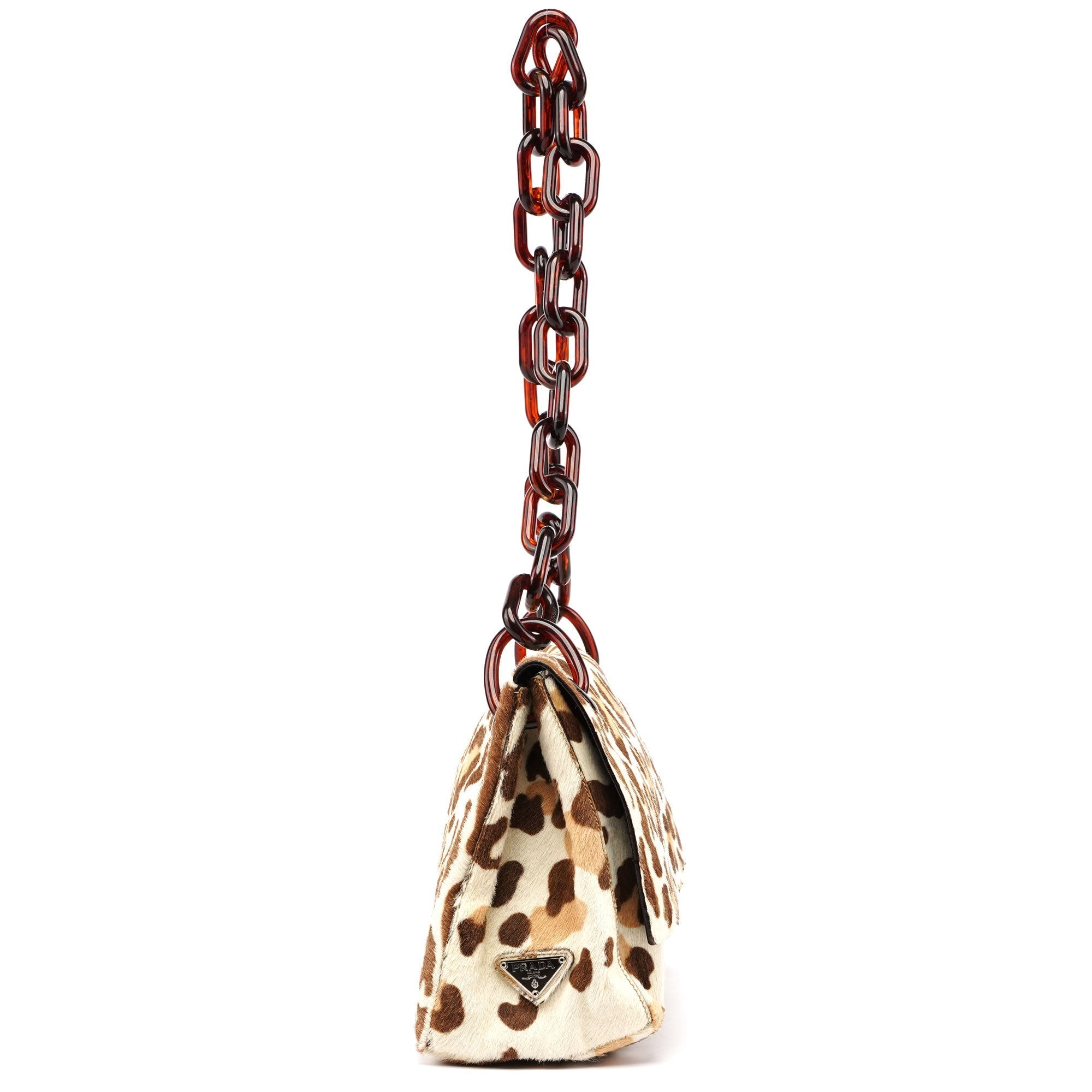 Leopard Fur Plastic Chain Bag