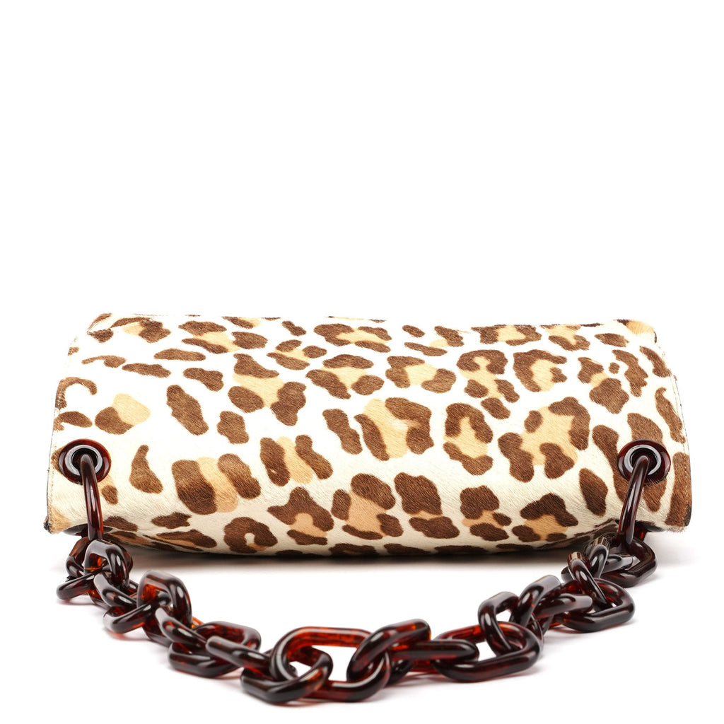 Leopard Fur Plastic Chain Bag