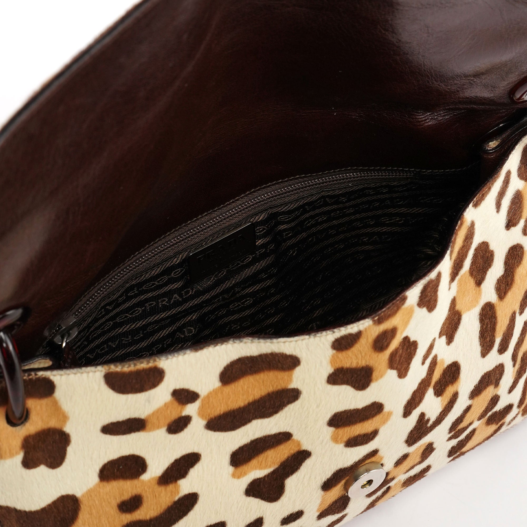 Leopard Fur Plastic Chain Bag
