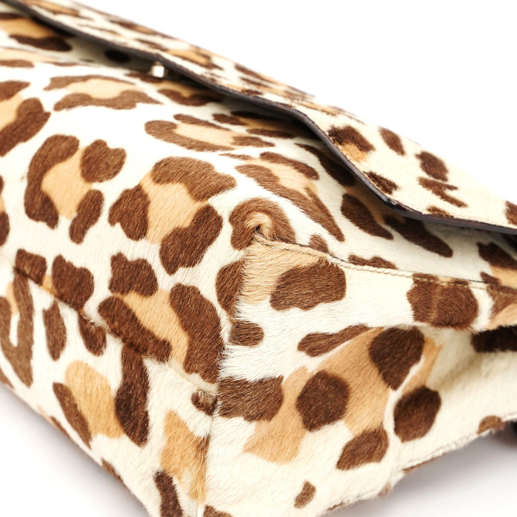 Leopard Fur Plastic Chain Bag