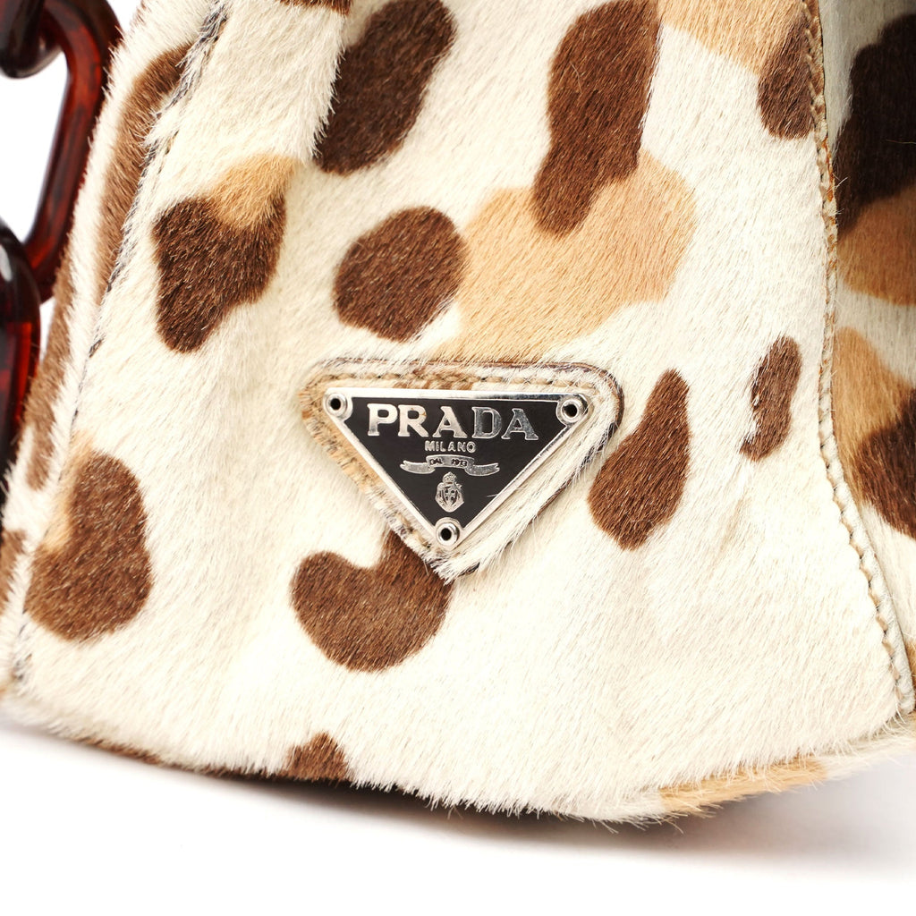Leopard Fur Plastic Chain Bag