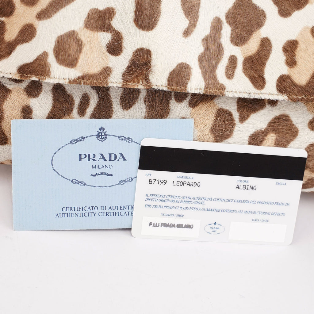 Leopard Fur Plastic Chain Shoulder Bag