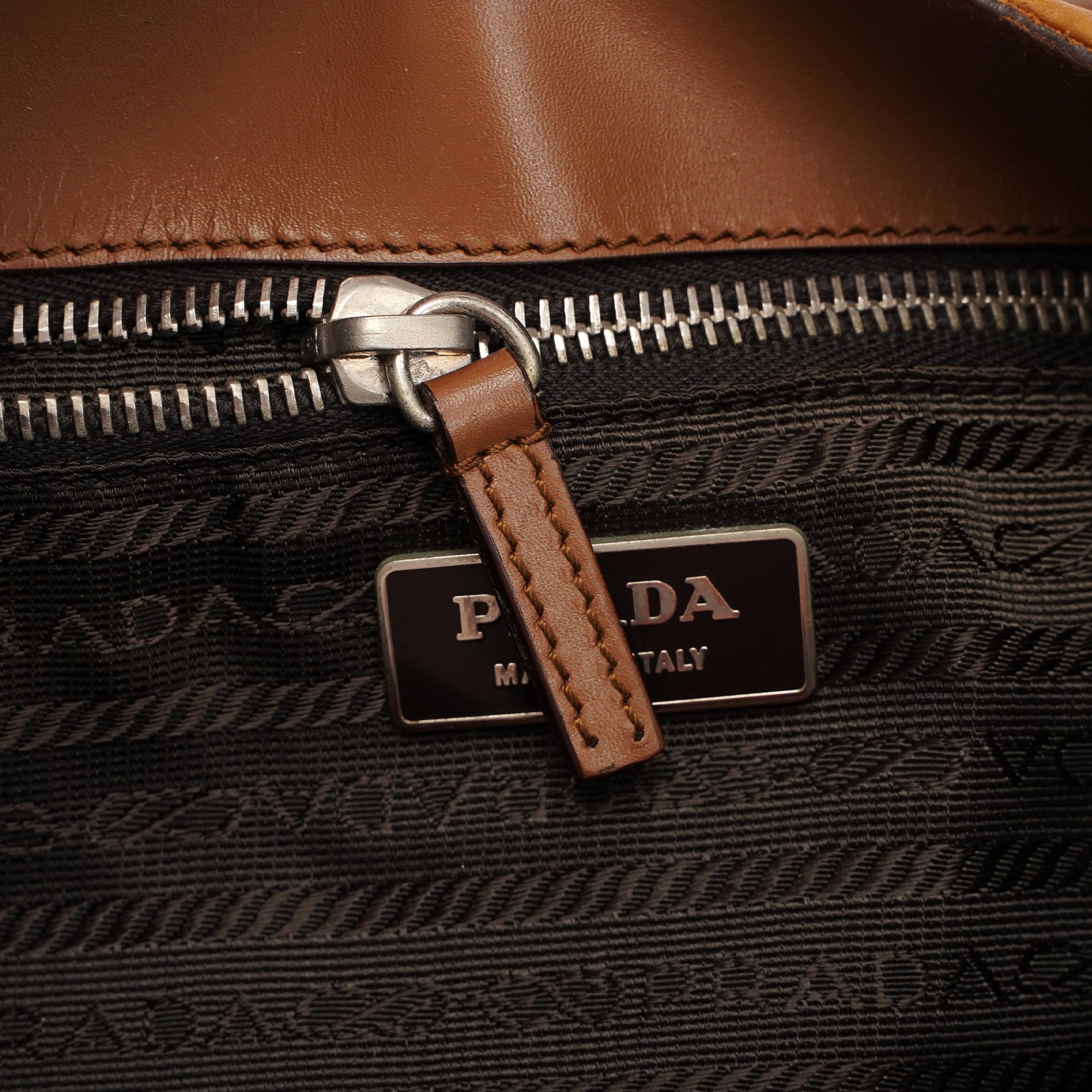 Light Brown Calfskin Belt Shoulder Bag