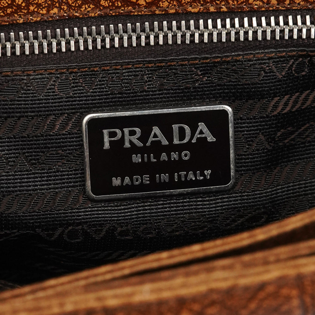 Light Brown Lama Leather Belt Shoulder Bag