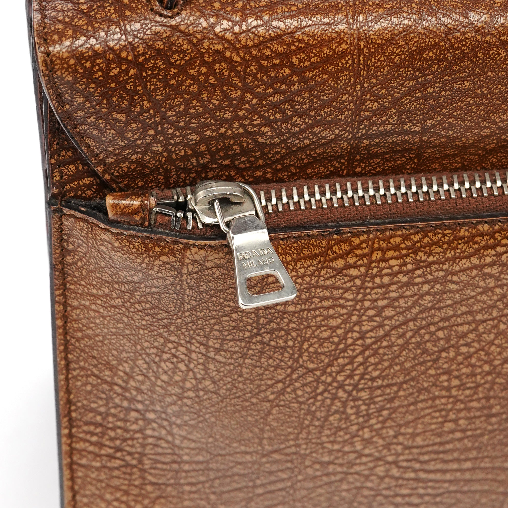 Light Brown Lama Leather Belt Shoulder Bag