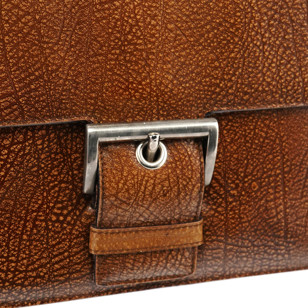 Light Brown Lama Leather Belt Shoulder Bag