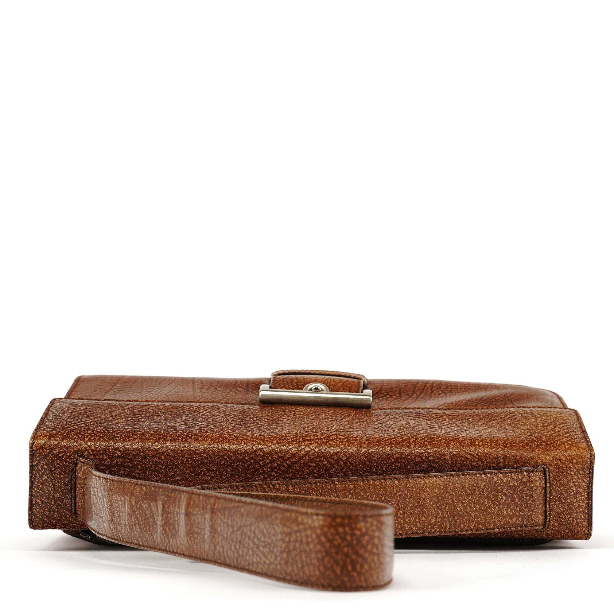 Light Brown Lama Leather Belt Shoulder Bag