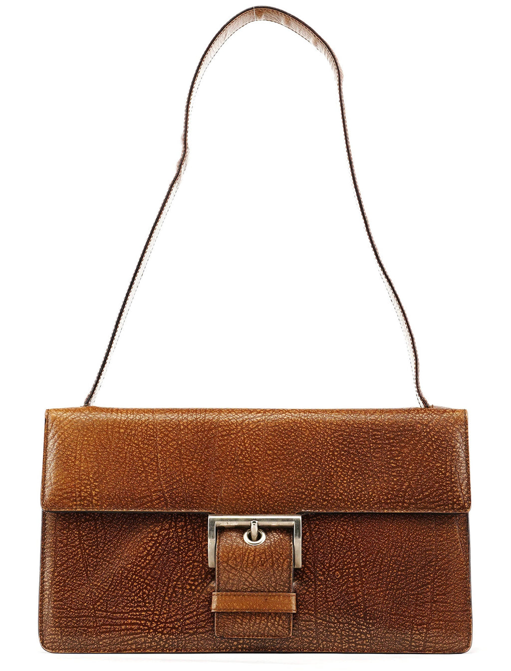 Light Brown Lama Leather Belt Shoulder Bag