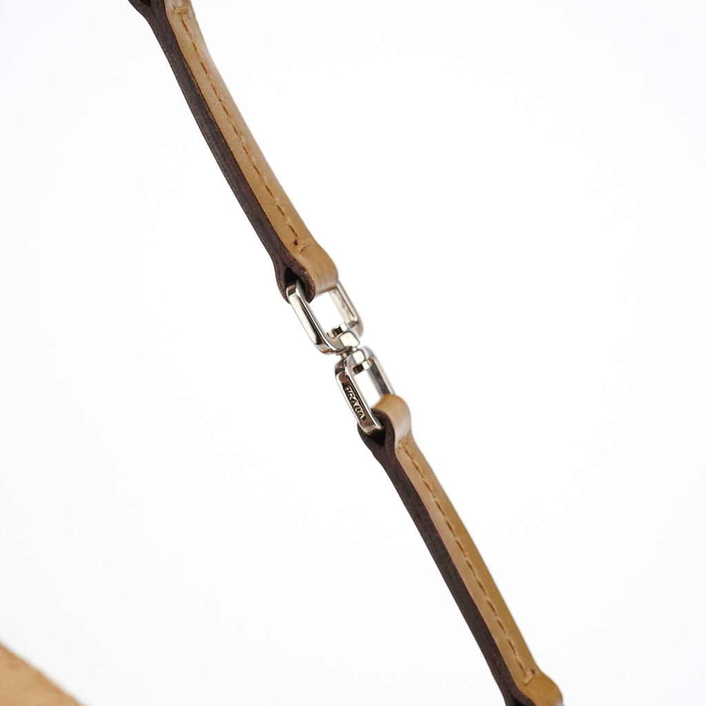 Light Brown Ponyhair Turnlock Bag