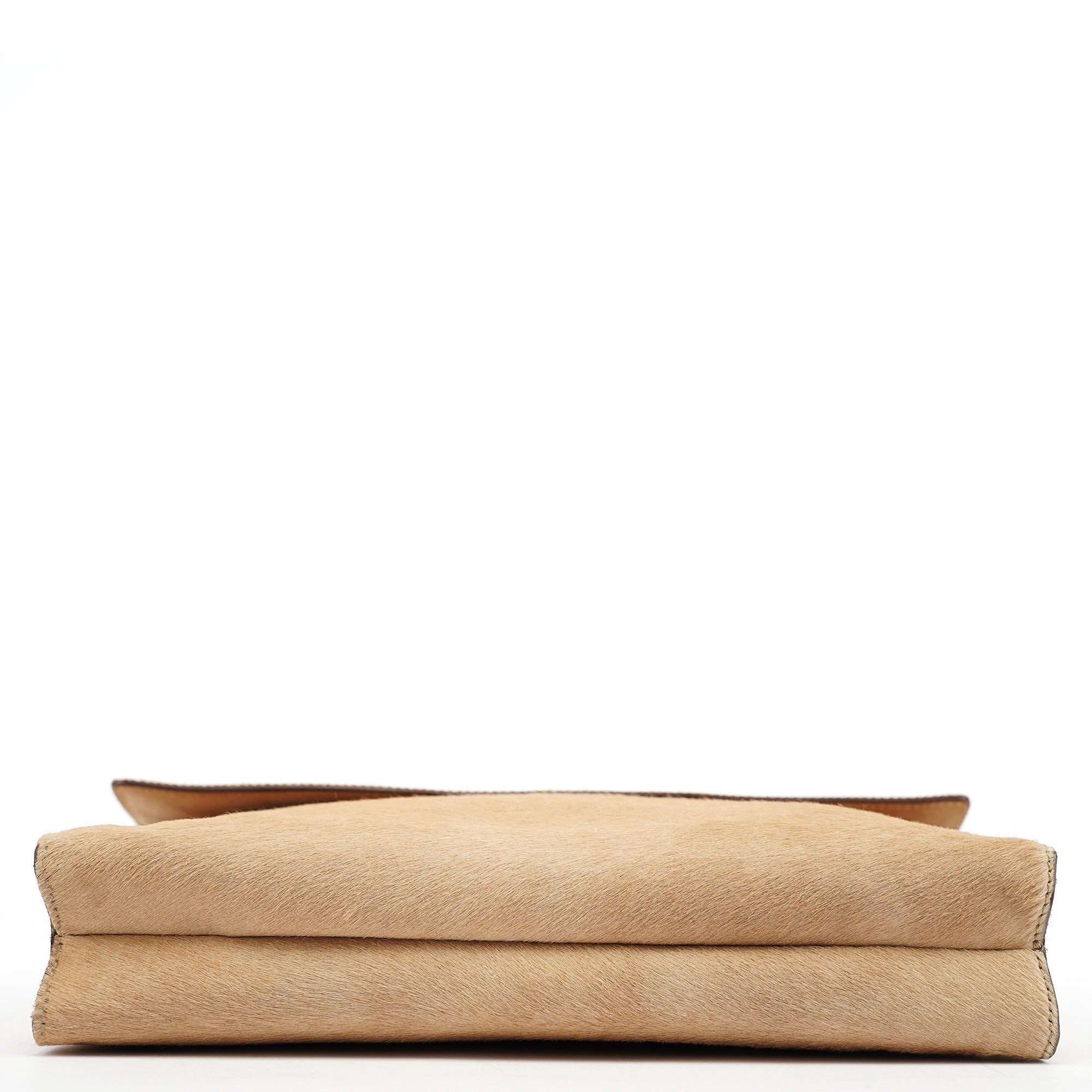 Light Brown Ponyhair Turnlock Bag