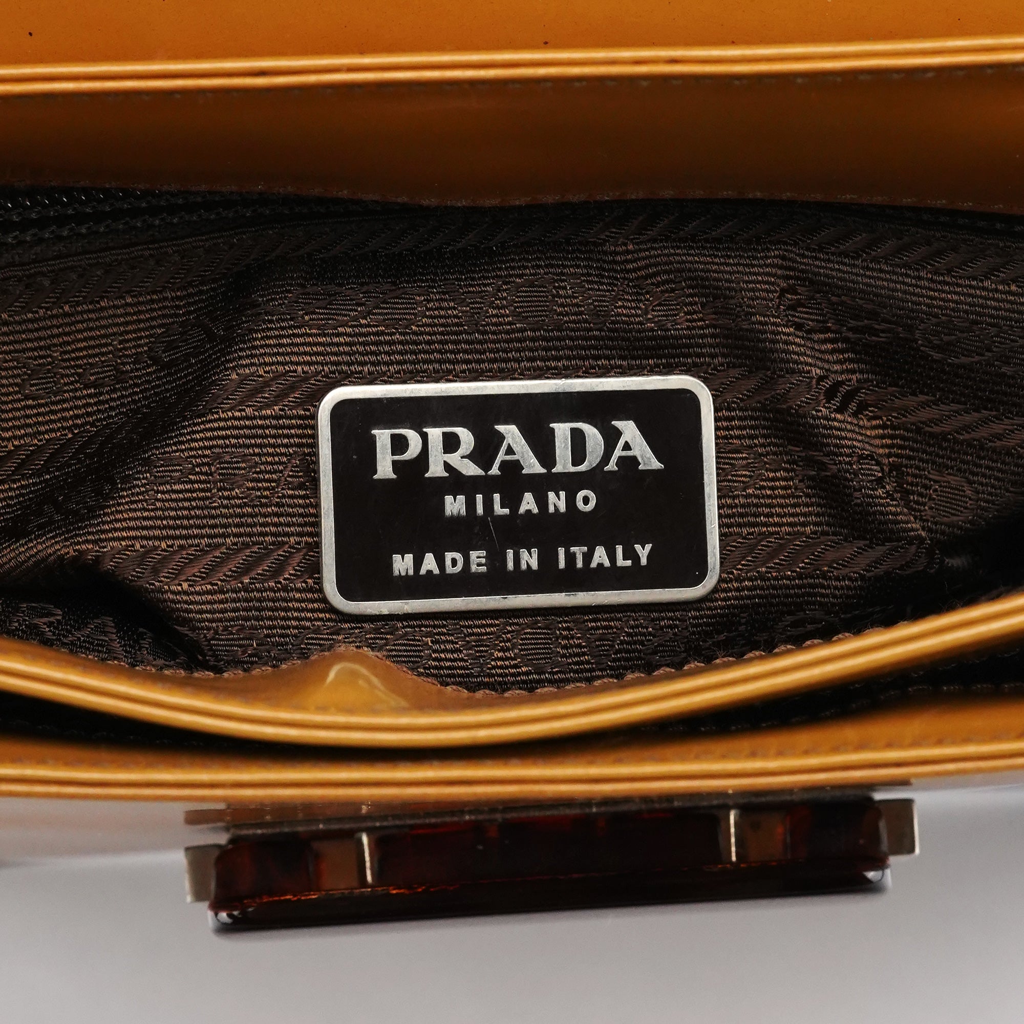 Light Brown Spazzolato Gradient Buckle Bag
