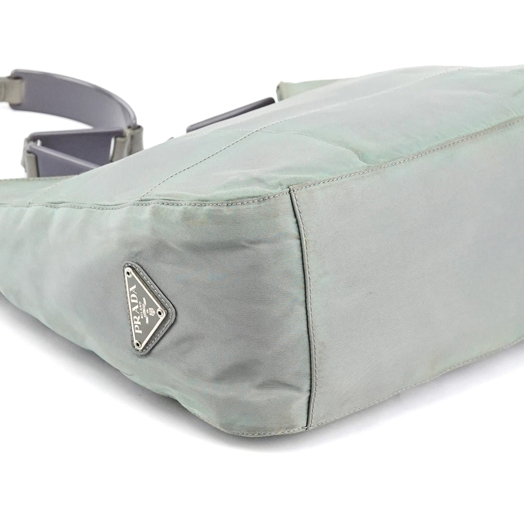 Light Green Tessuto Nylon Plastic Shoulder Bag