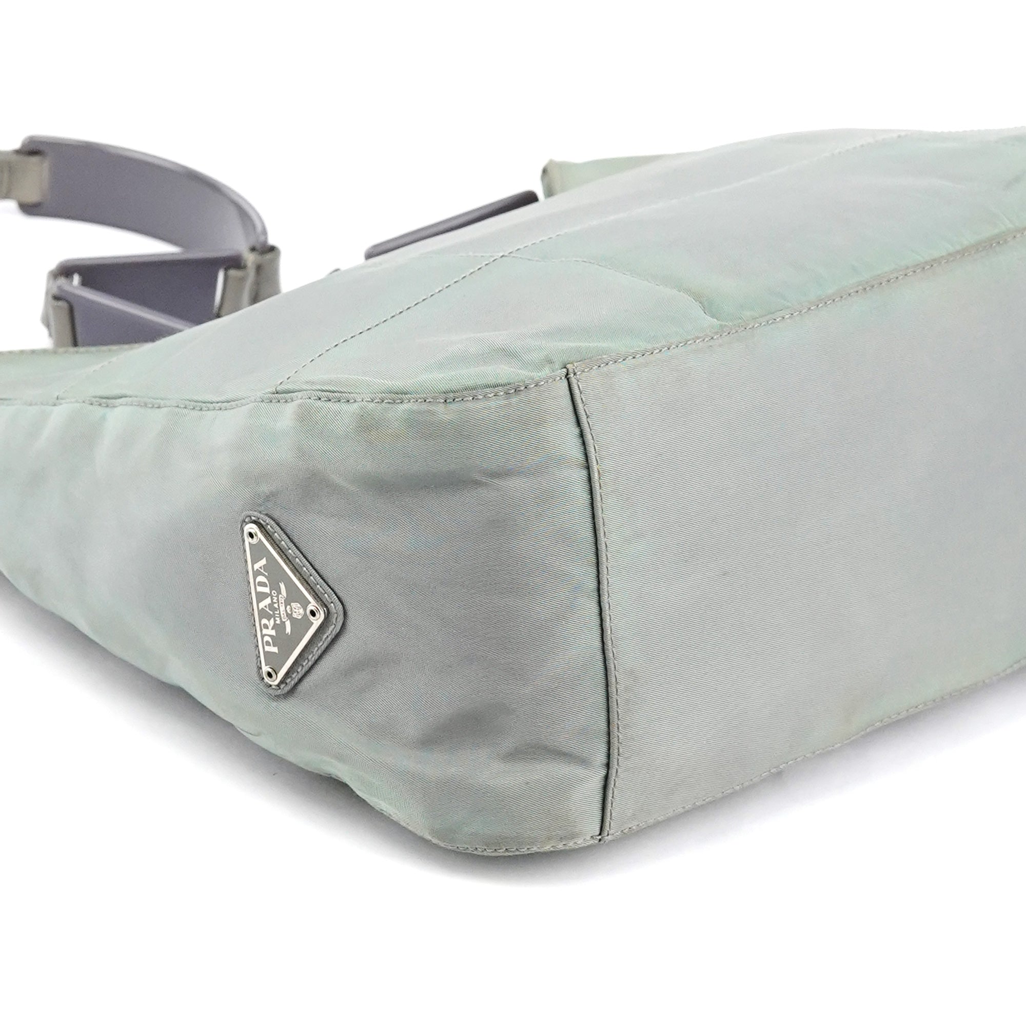 Light Green Tessuto Nylon Plastic Shoulder Bag