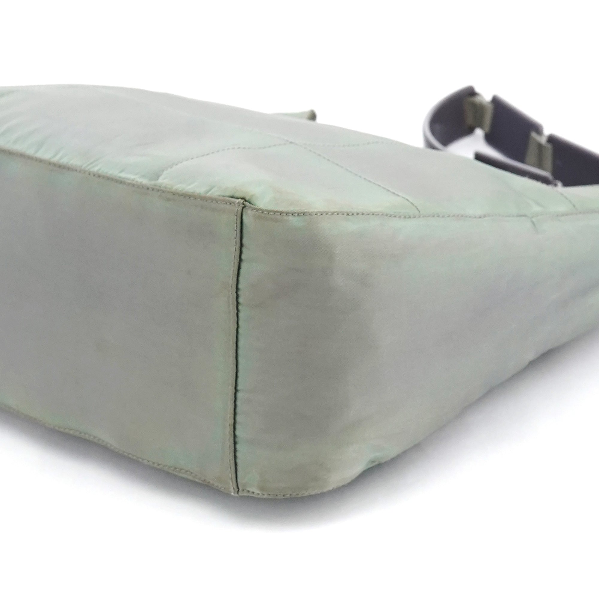 Light Green Tessuto Nylon Plastic Shoulder Bag