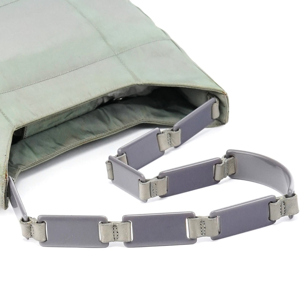 Light Green Tessuto Nylon Plastic Shoulder Bag