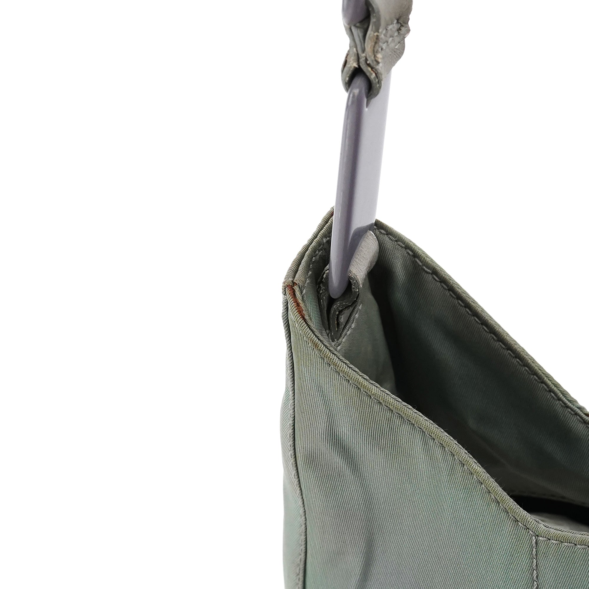 Light Green Tessuto Nylon Plastic Shoulder Bag