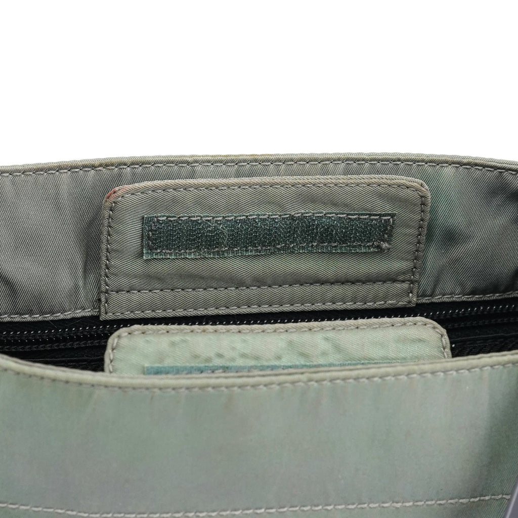 Light Green Tessuto Nylon Plastic Shoulder Bag