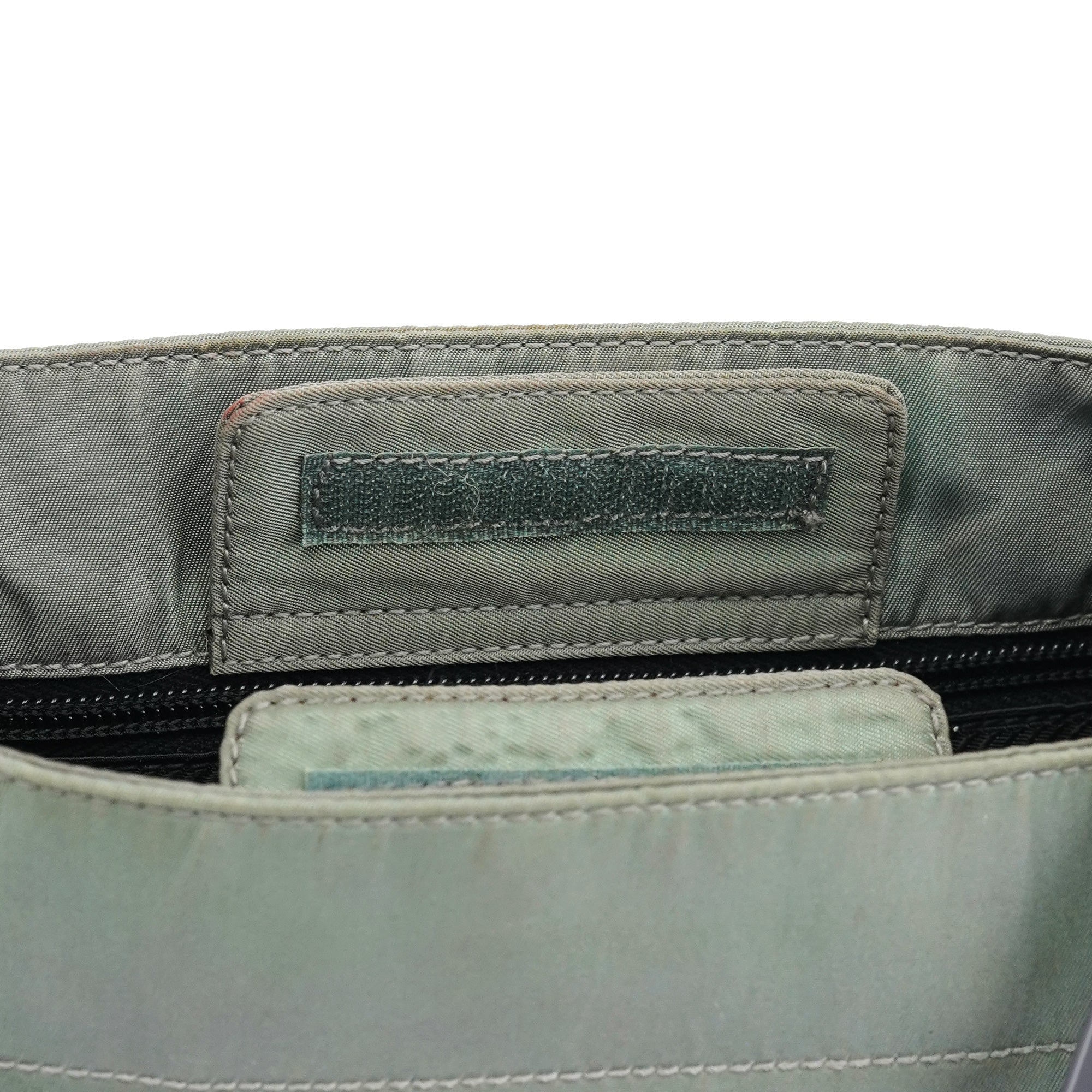Light Green Tessuto Nylon Plastic Shoulder Bag