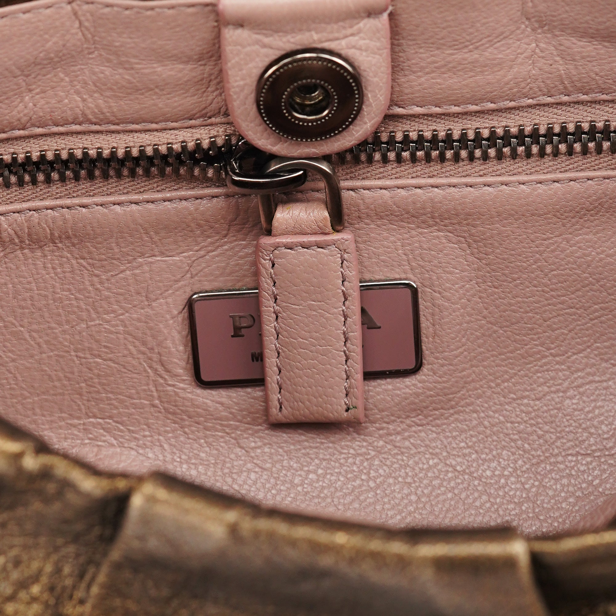Metallic Leather Hobo Shoulder Bag