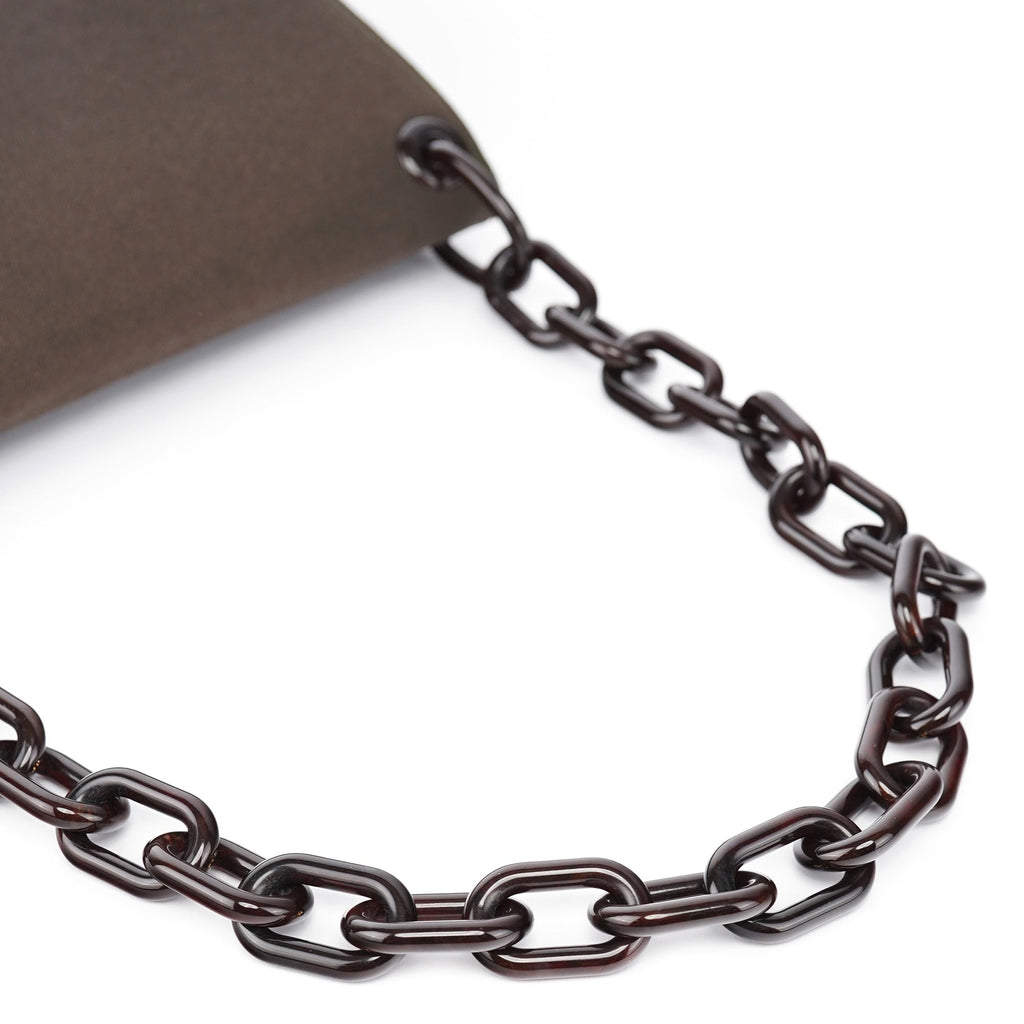Military Green Tessuto Chain Shoulder Bag