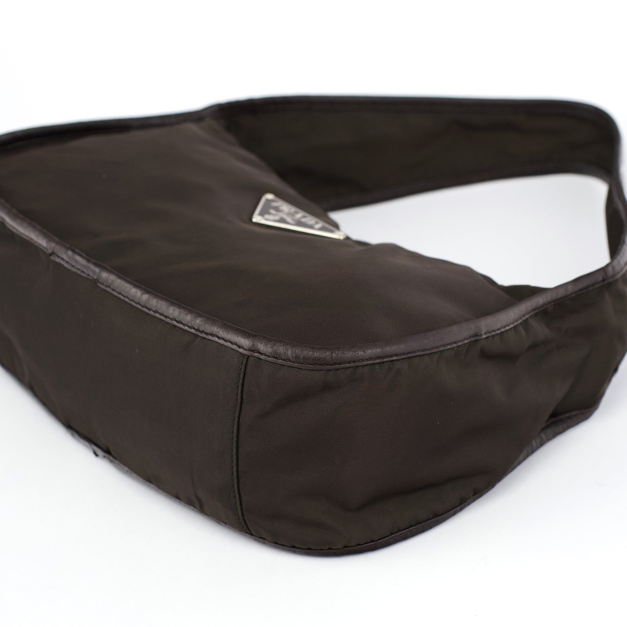 Military Green Tessuto Hobo Shoulder Bag