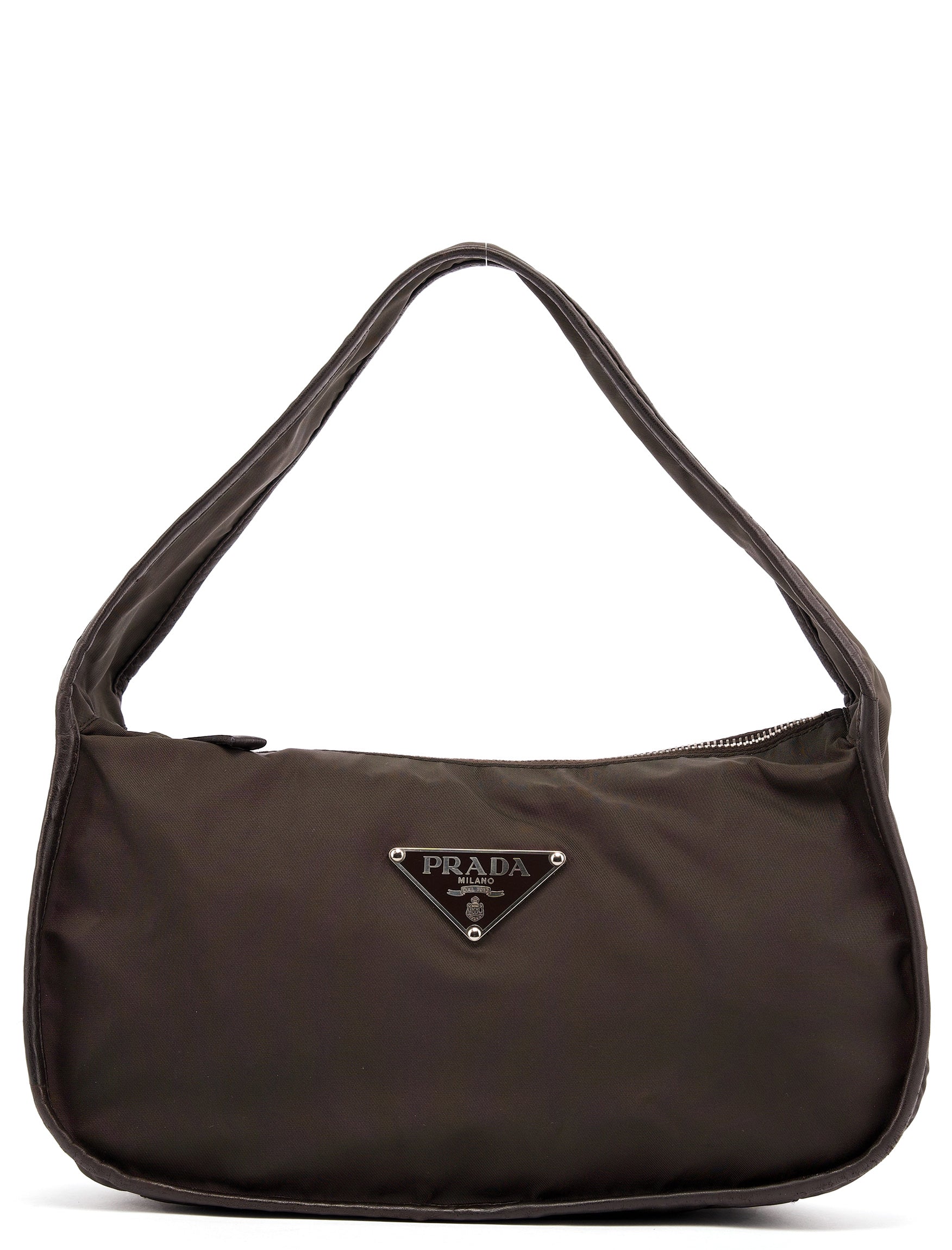 Military Green Tessuto Hobo Shoulder Bag