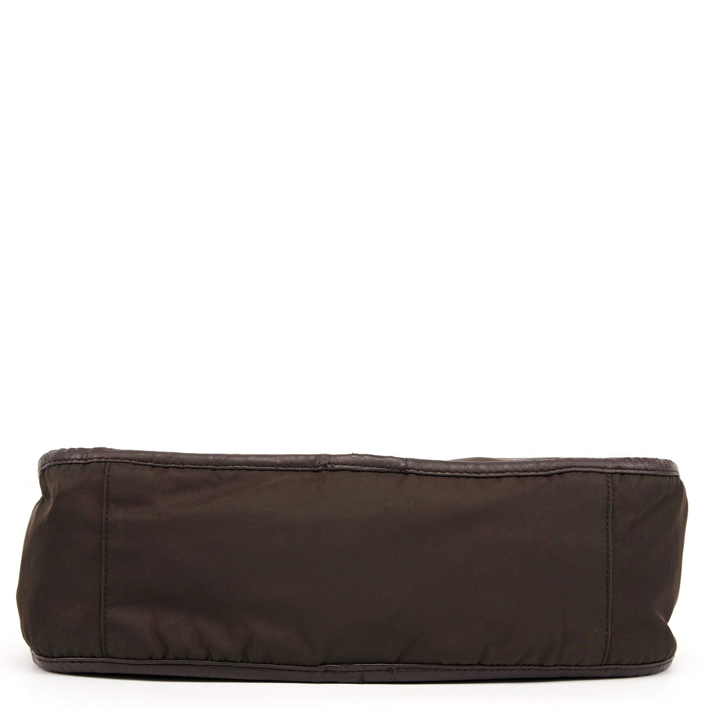 Military Green Tessuto Hobo Shoulder Bag