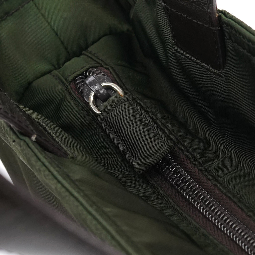 Military Green Tessuto Spazzolato Tote Bag
