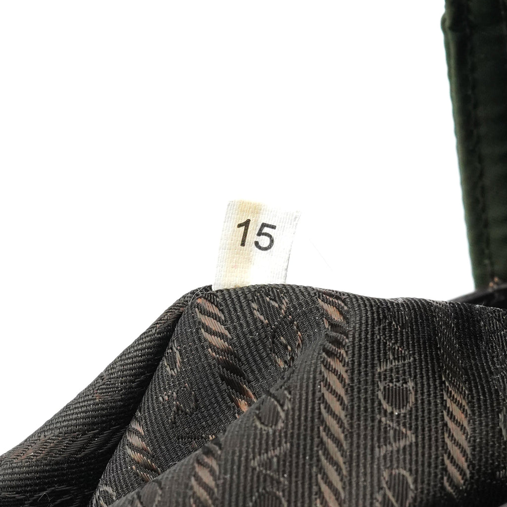 Military Green Tessuto Spazzolato Tote Bag