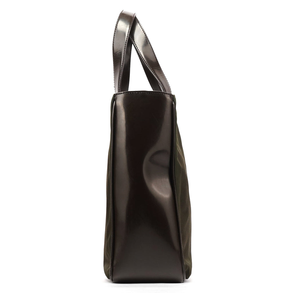 Military Green Tessuto Spazzolato Tote Bag