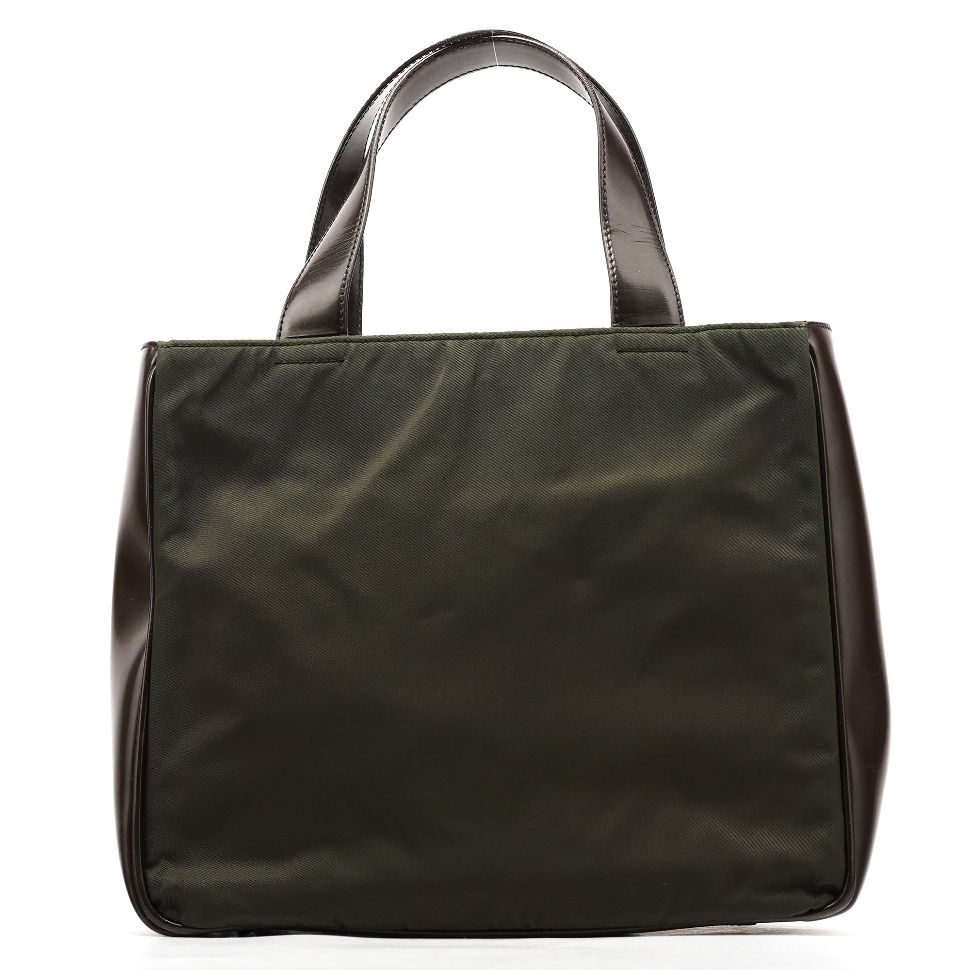 Military Green Tessuto Spazzolato Tote Bag