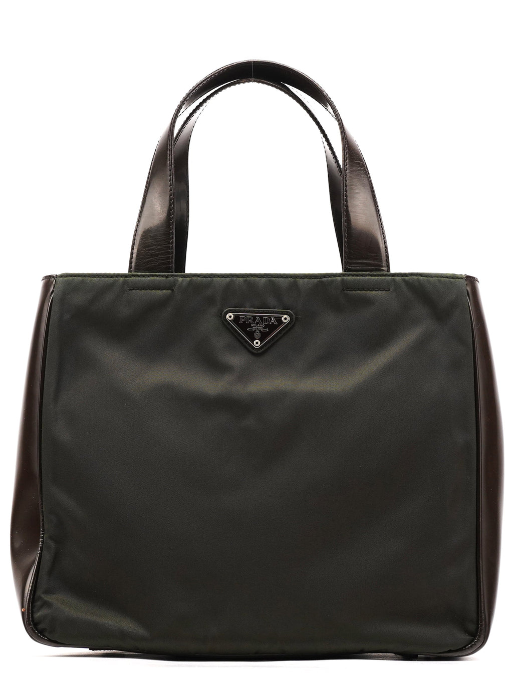 Military Green Tessuto Spazzolato Tote Bag