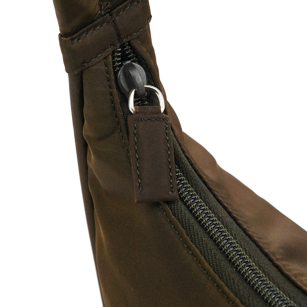 Military Green Tessuto Sport Hobo Shoulder Bag