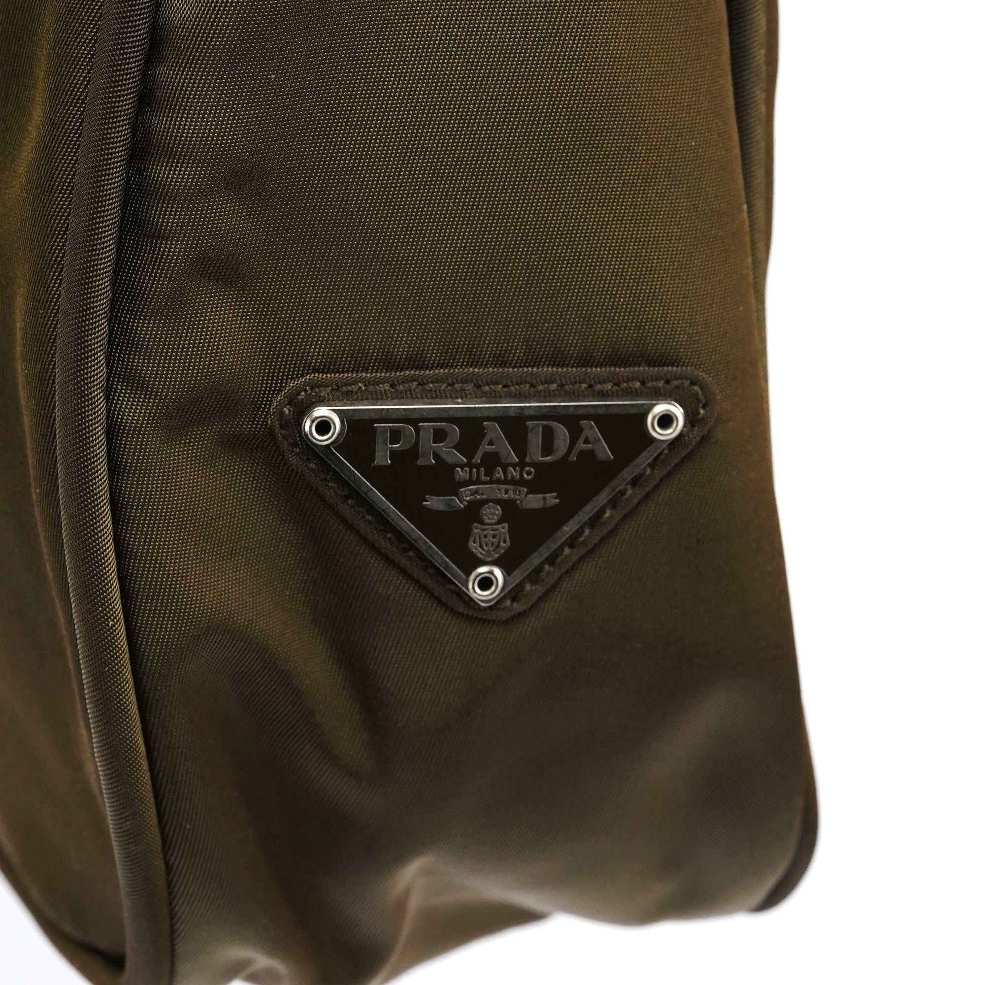 Military Green Tessuto Sport Hobo Shoulder Bag