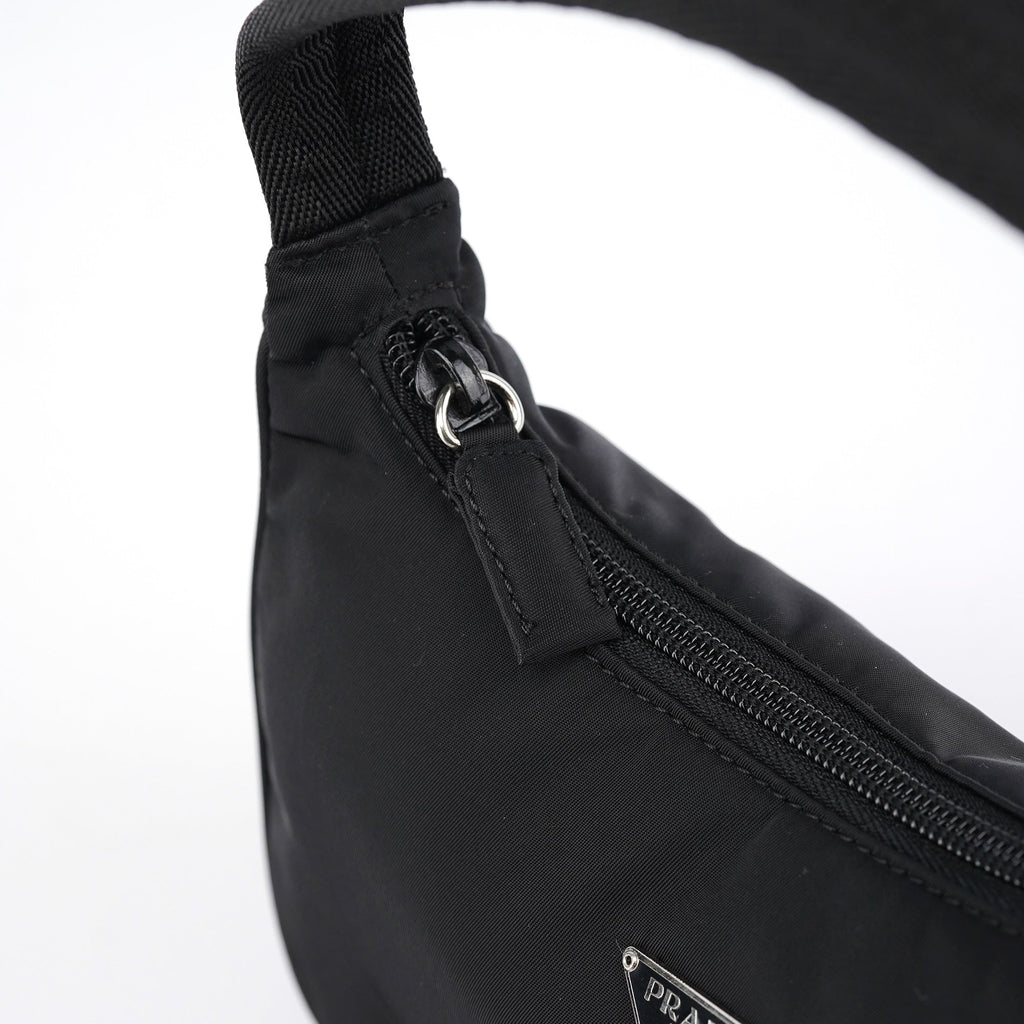 MV515 Black Tessuto Mini Hobo Bag