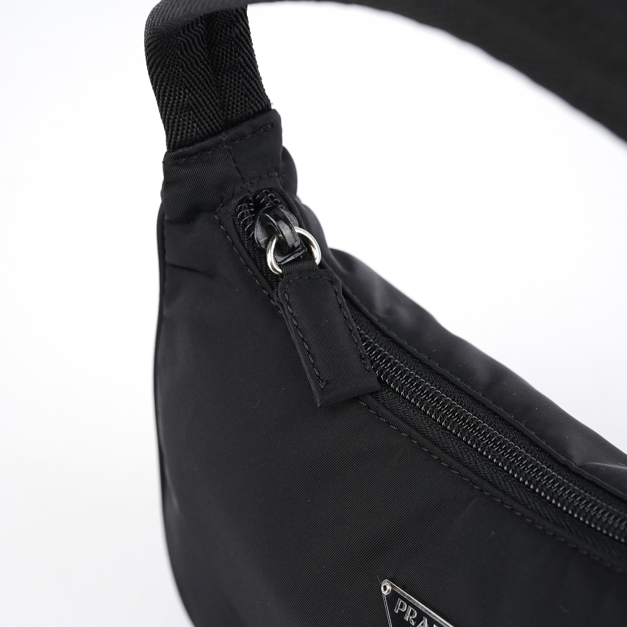 MV515 Black Tessuto Mini Hobo Bag