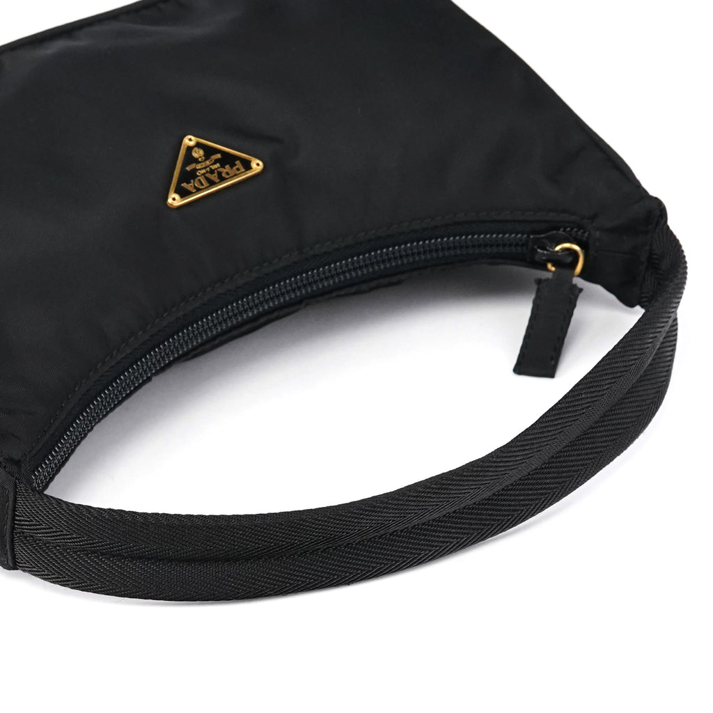 MV515 Black Tessuto Mini Hobo Shoulder Bag