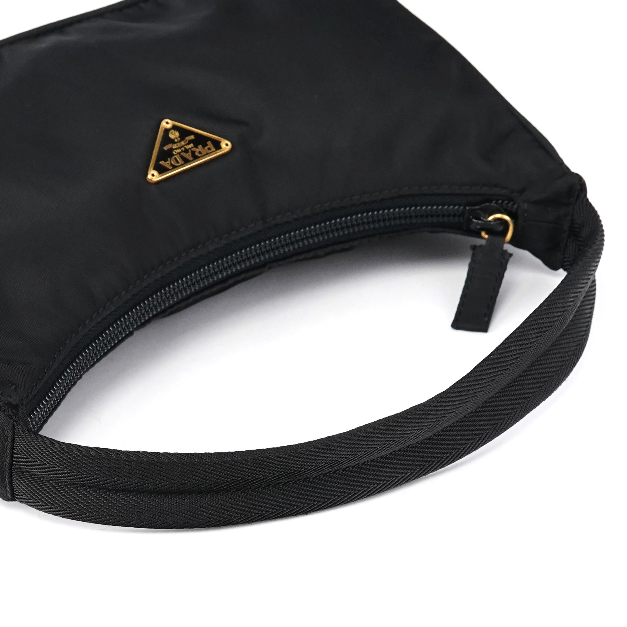 MV515 Black Tessuto Mini Hobo Shoulder Bag