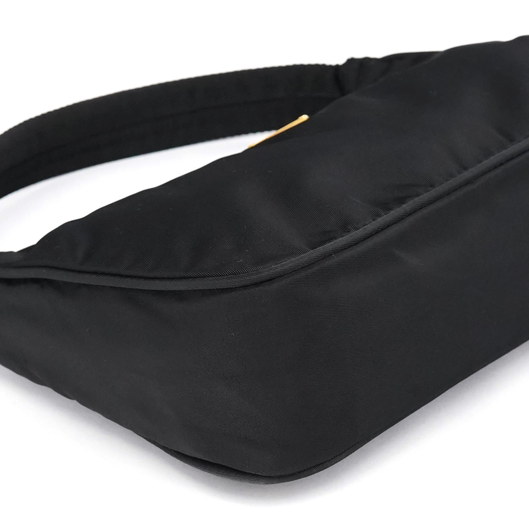 MV515 Black Tessuto Mini Hobo Shoulder Bag