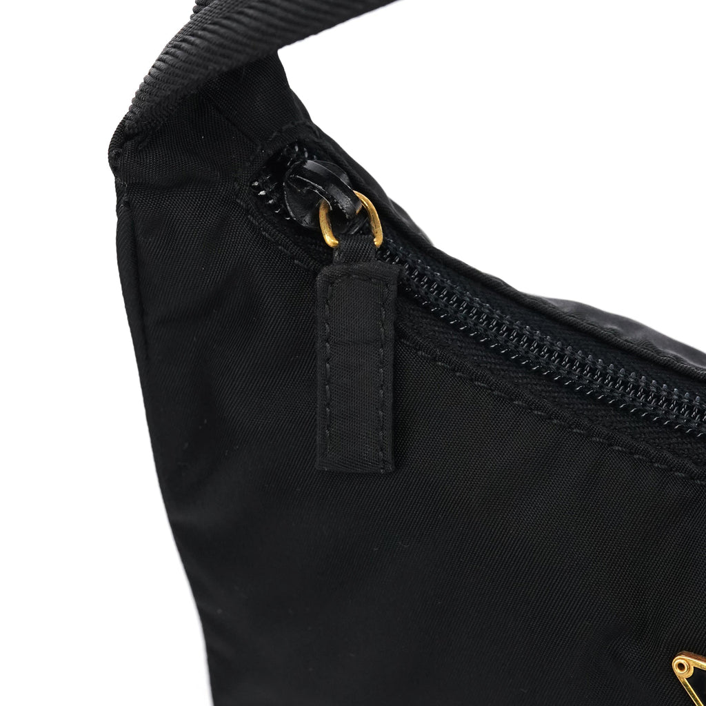 MV515 Black Tessuto Mini Hobo Shoulder Bag