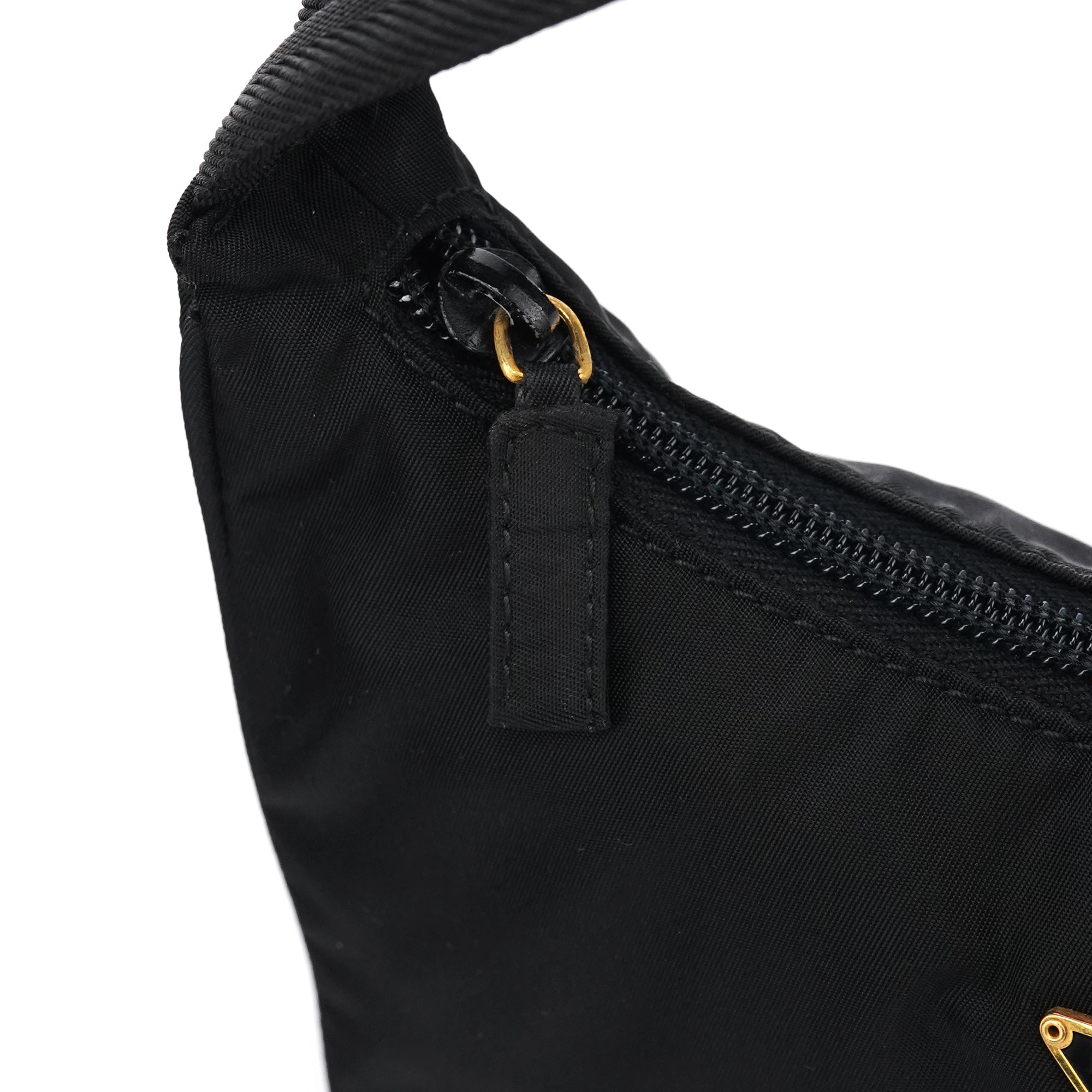 MV515 Black Tessuto Mini Hobo Shoulder Bag