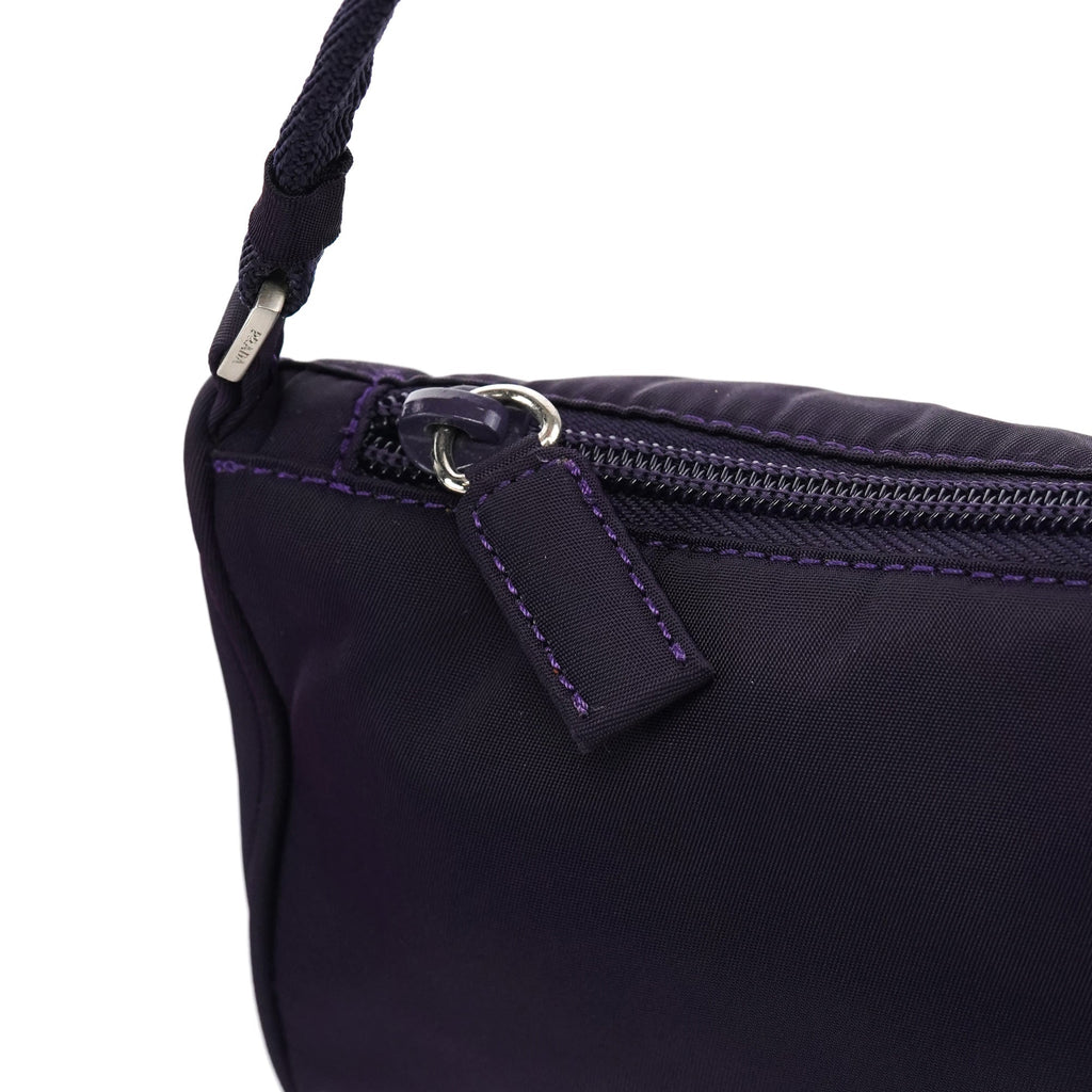 MV633 Purple Tessuto Nylon Mini Hobo Bag