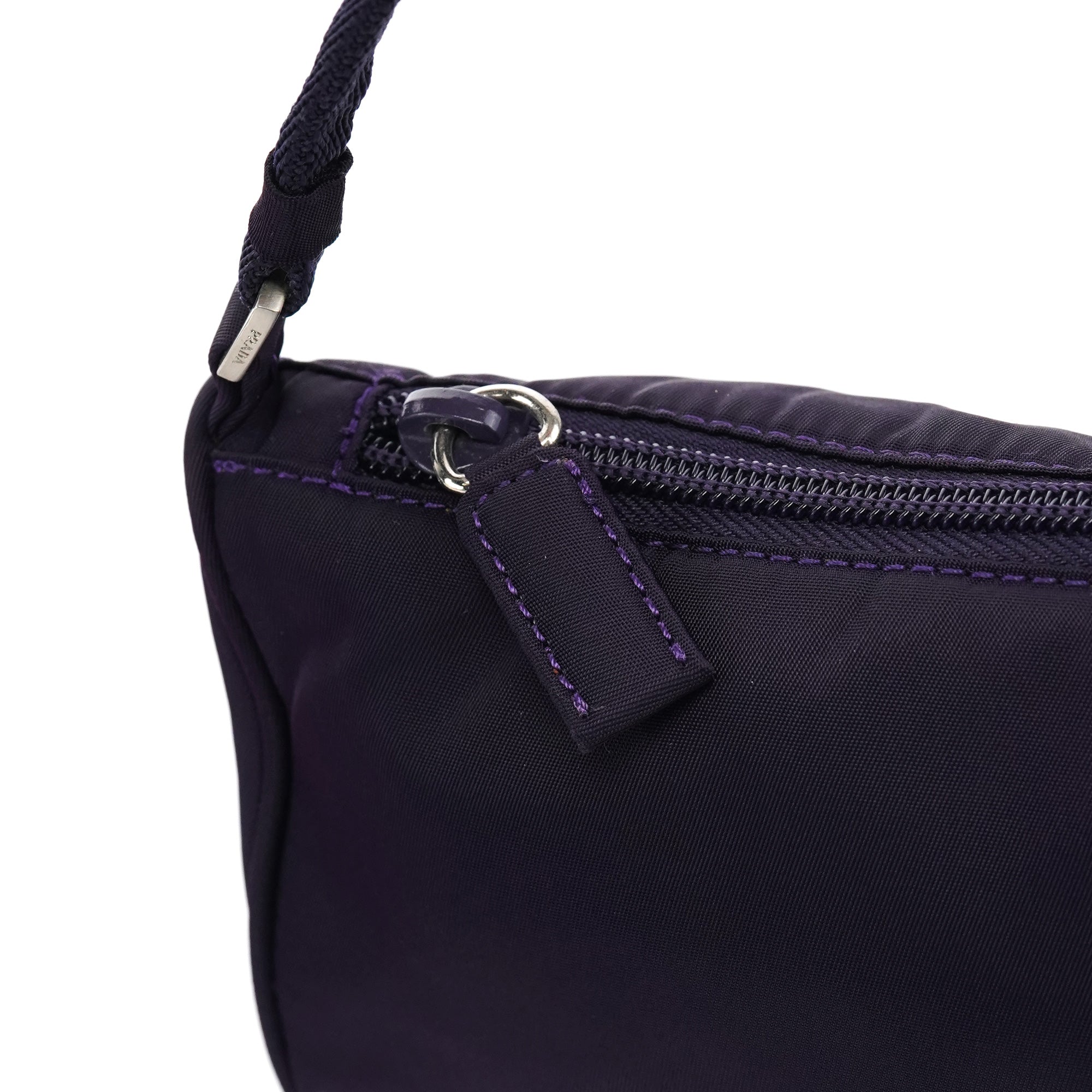 MV633 Purple Tessuto Nylon Mini Hobo Bag