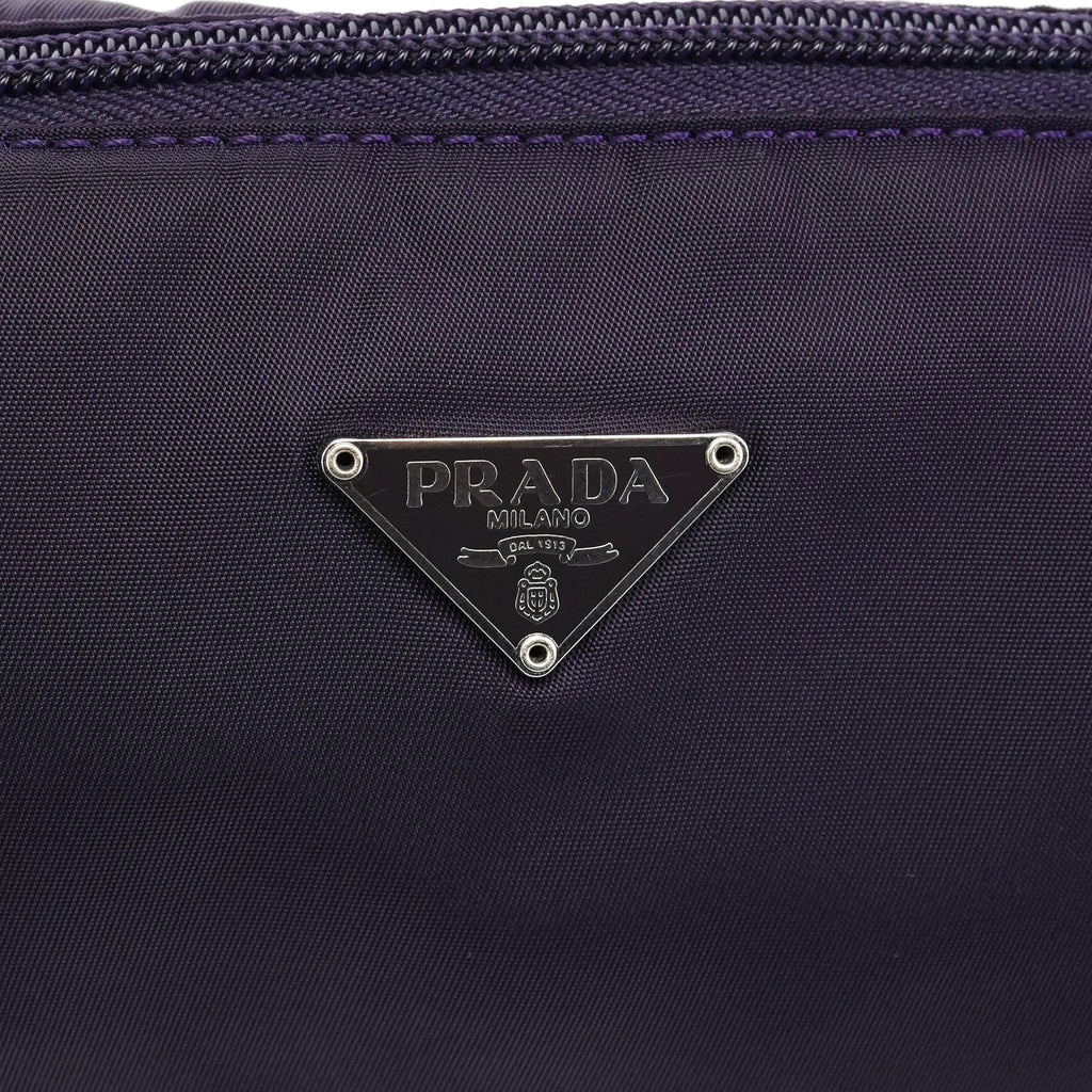 MV633 Purple Tessuto Nylon Mini Hobo Bag
