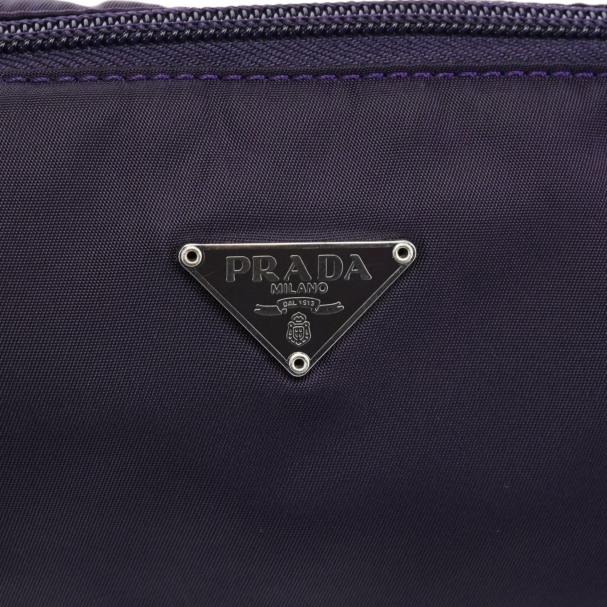 MV633 Purple Tessuto Nylon Mini Hobo Bag