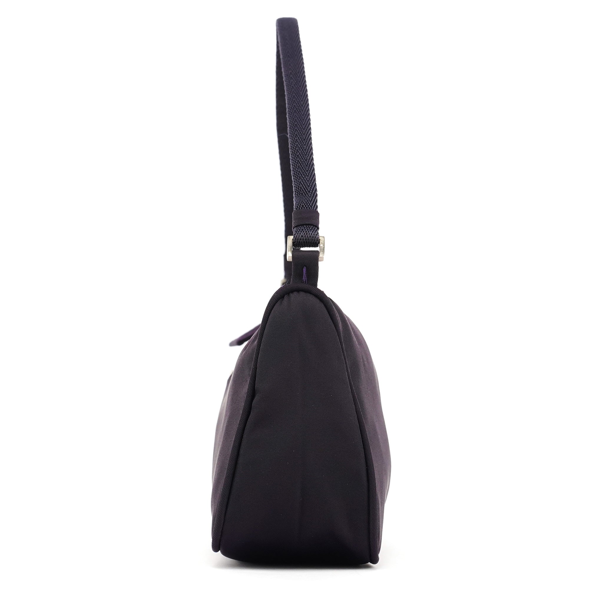 MV633 Purple Tessuto Nylon Mini Hobo Bag