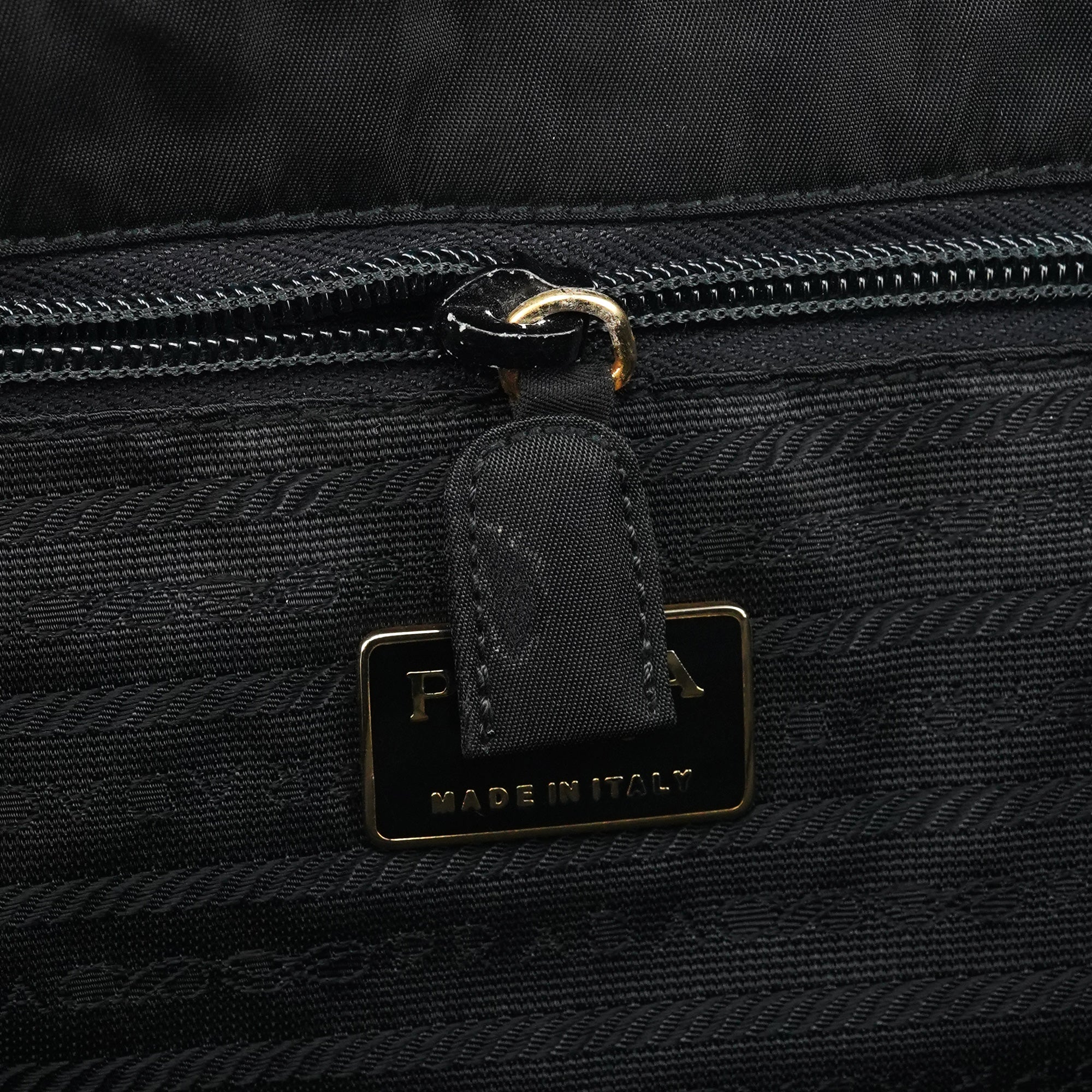 Navy Gold Tessuto Metal Top Handle Bag