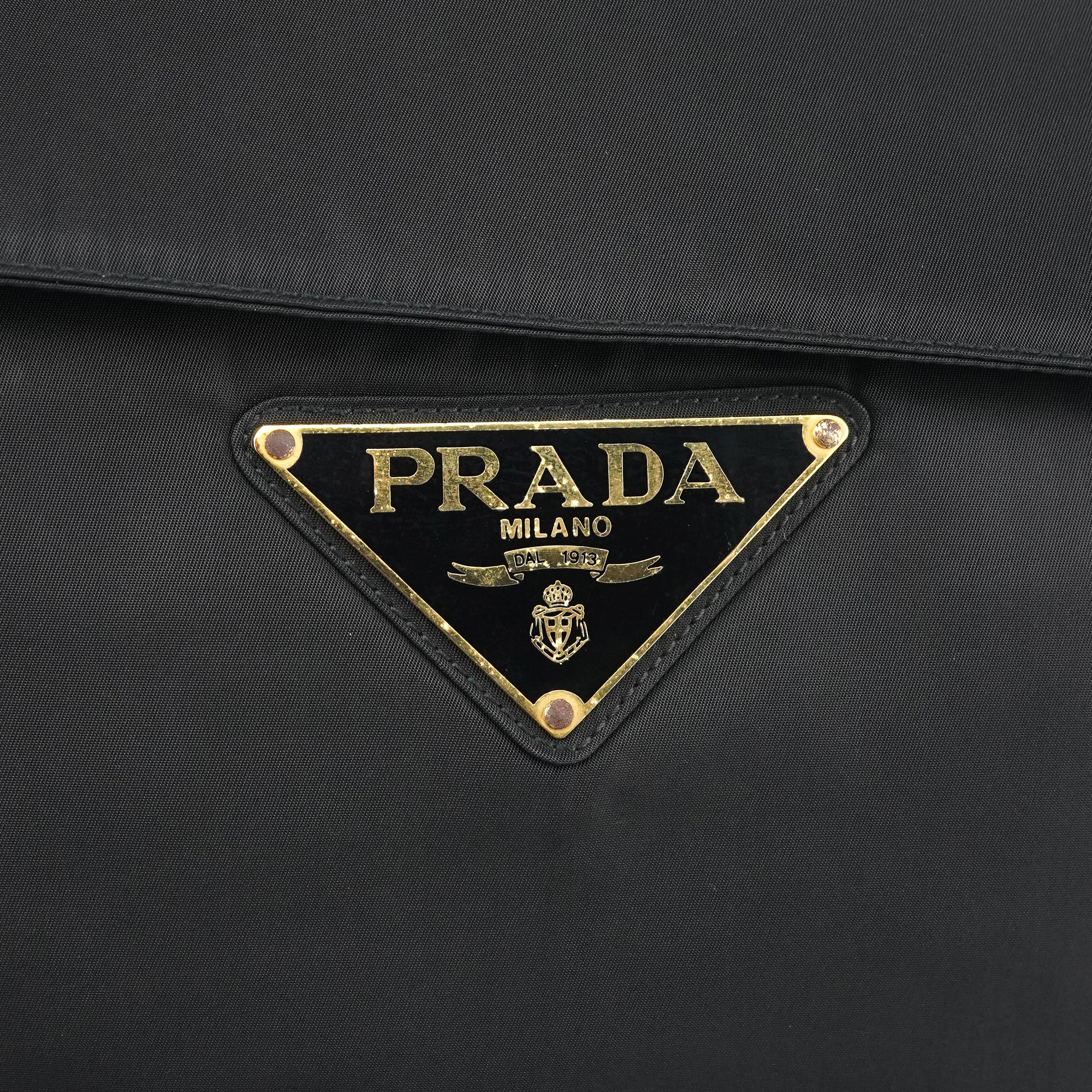 Navy Gold Tessuto Metal Top Handle Bag