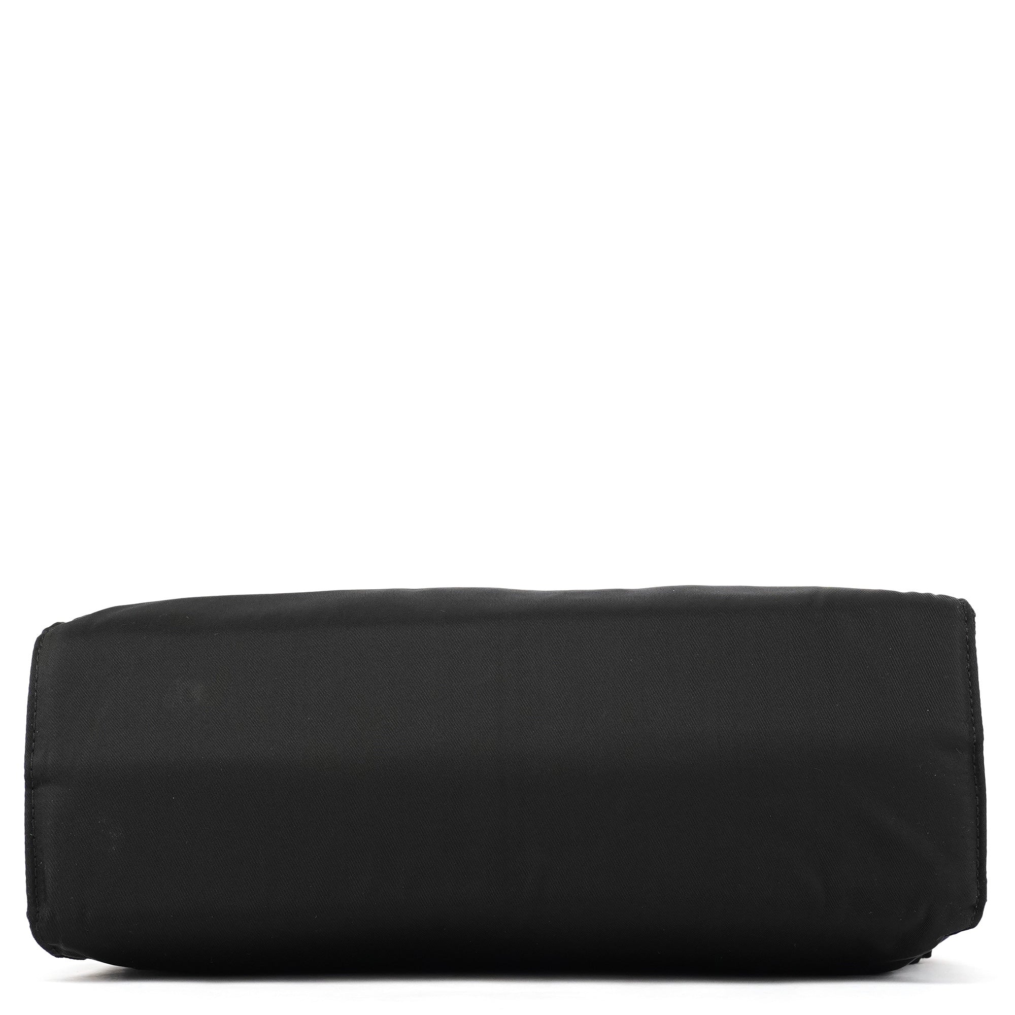 Navy Gold Tessuto Metal Top Handle Bag