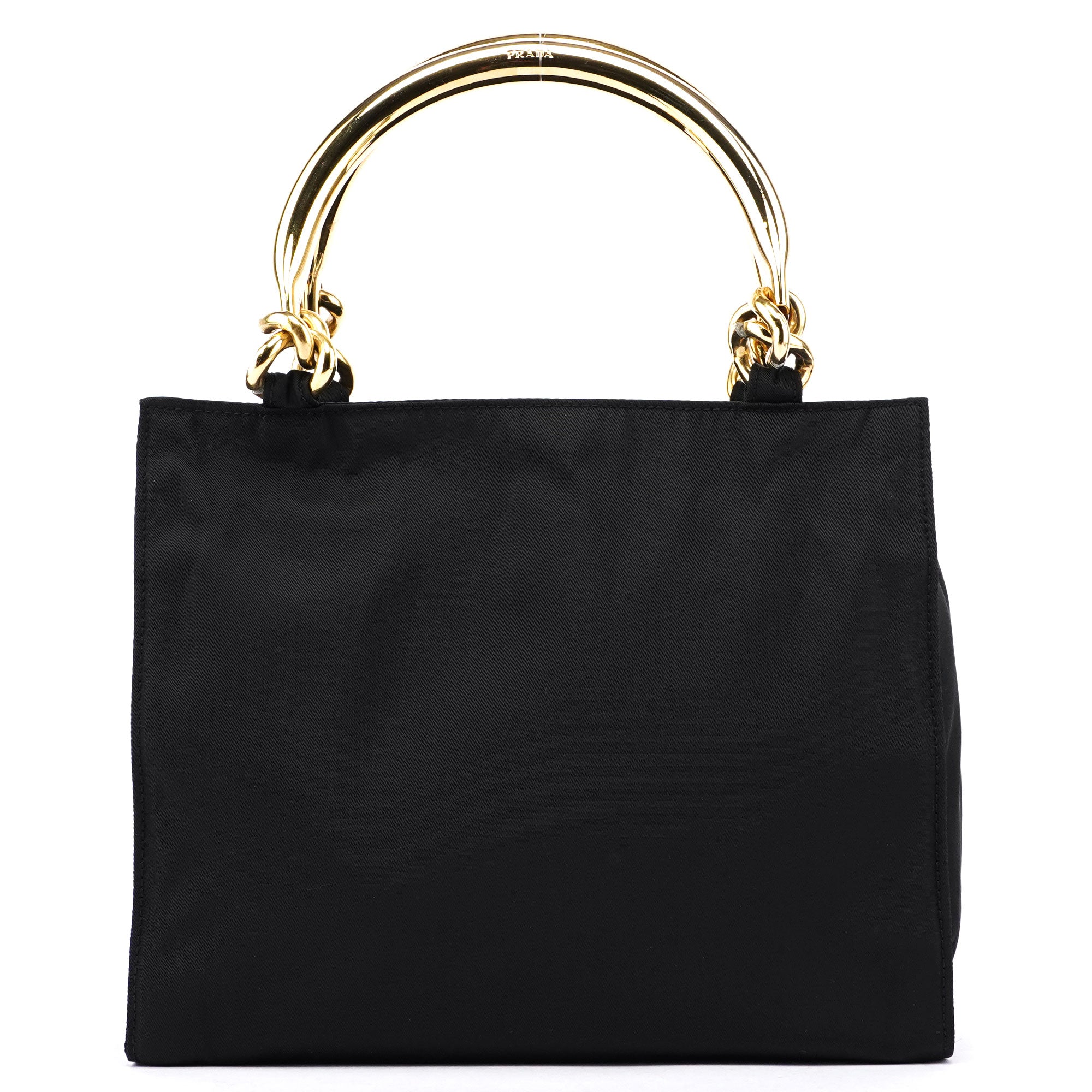 Navy Gold Tessuto Metallo Tote